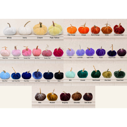 XXL Jumbo Silk Velvet Wool Filled Pumpkin | Luxury Autumn Décor