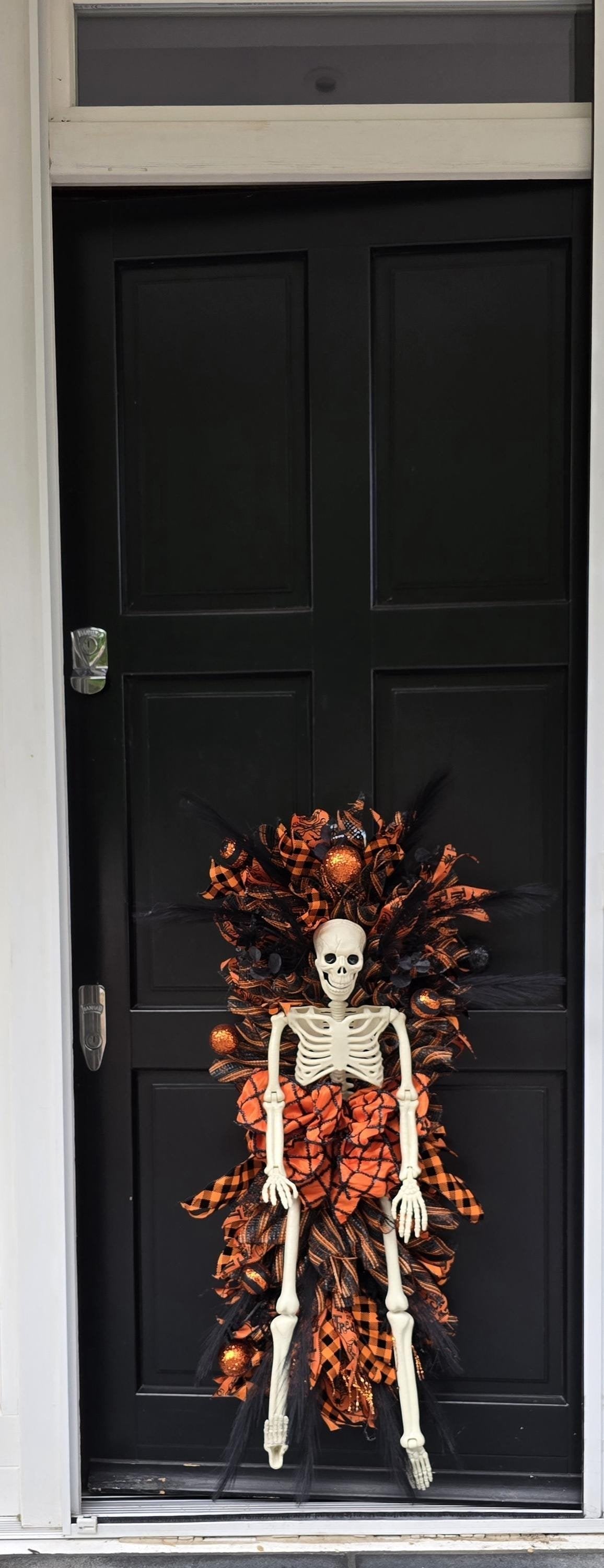 XXL Skeleton Halloween Teardrop Swag | Luxury Halloween Front Door Decor | 106cm (42")