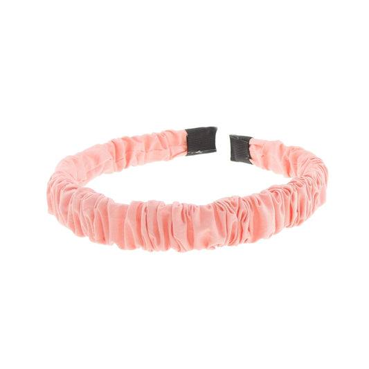 Girls SMALL HEAD Ladies Narrow Gathered Ruched Crinkle Creased Chiffon Headband Alice Band