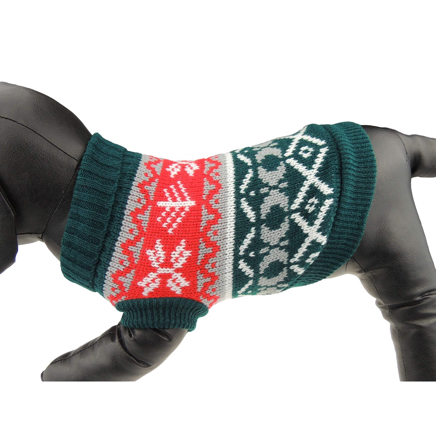 Cute Knitted SMALL DOGS ONLY Puppy Cat Kitten Warm Winter Girl Boy Cold Weather Clothes Jacket Gift Hoodies Sweatshirt Christmas Pullover Gift Jumper Sweater Nordic Fair Isle Snowflake Pink Green Red