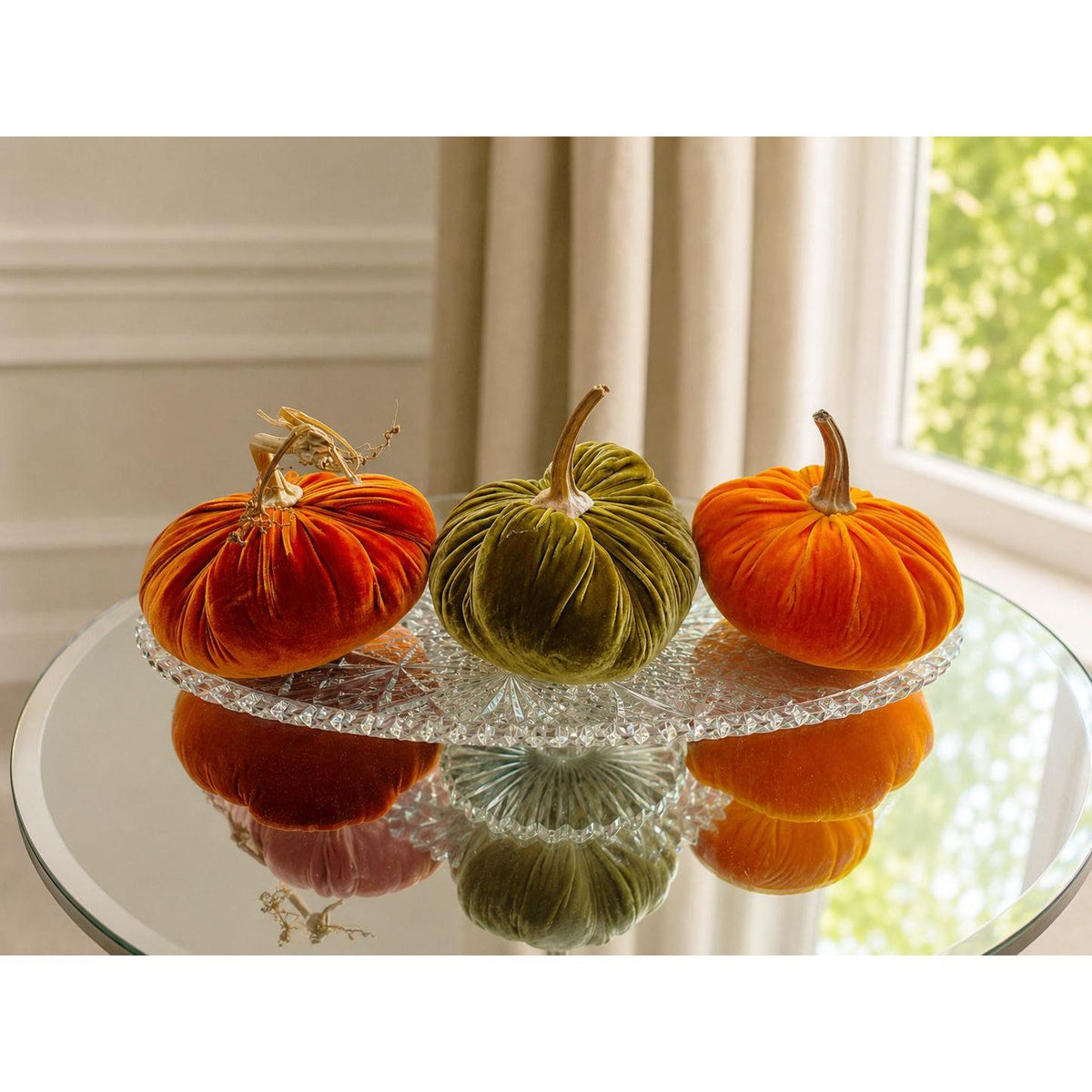 SET 3 X-SMALL Silk Velvet Harvest Pumpkins, Luxury House Decor, Autumn Home Decorations, Fall Table Bowl Fillers,Handmade Statement Pieces