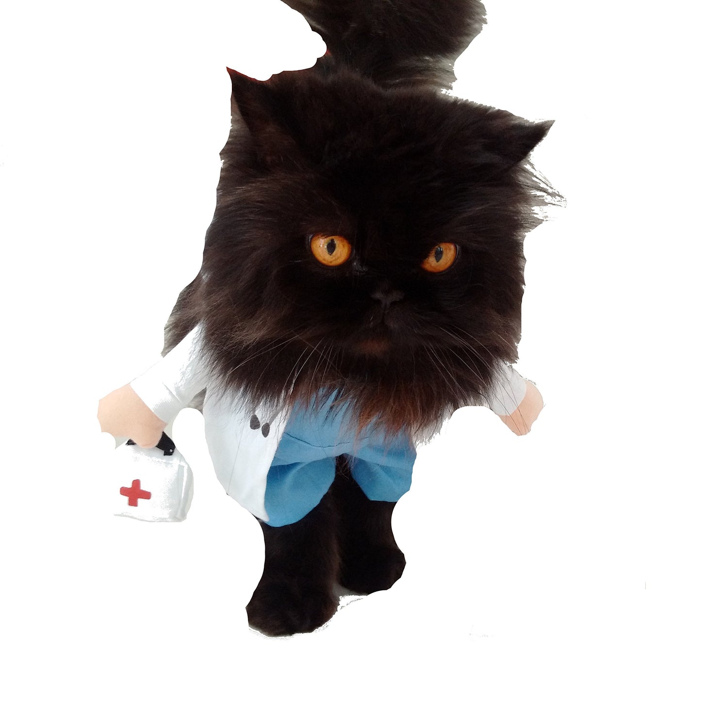 Cute Funny SMALL DOG ONLY Doggie Puppy Cat Accessories Halloween Outfit Fleece Warm Winter Girl Boy Jumper Coat Clothes Hoodies Fancy Dress Costume Ideas Pullover Doctor