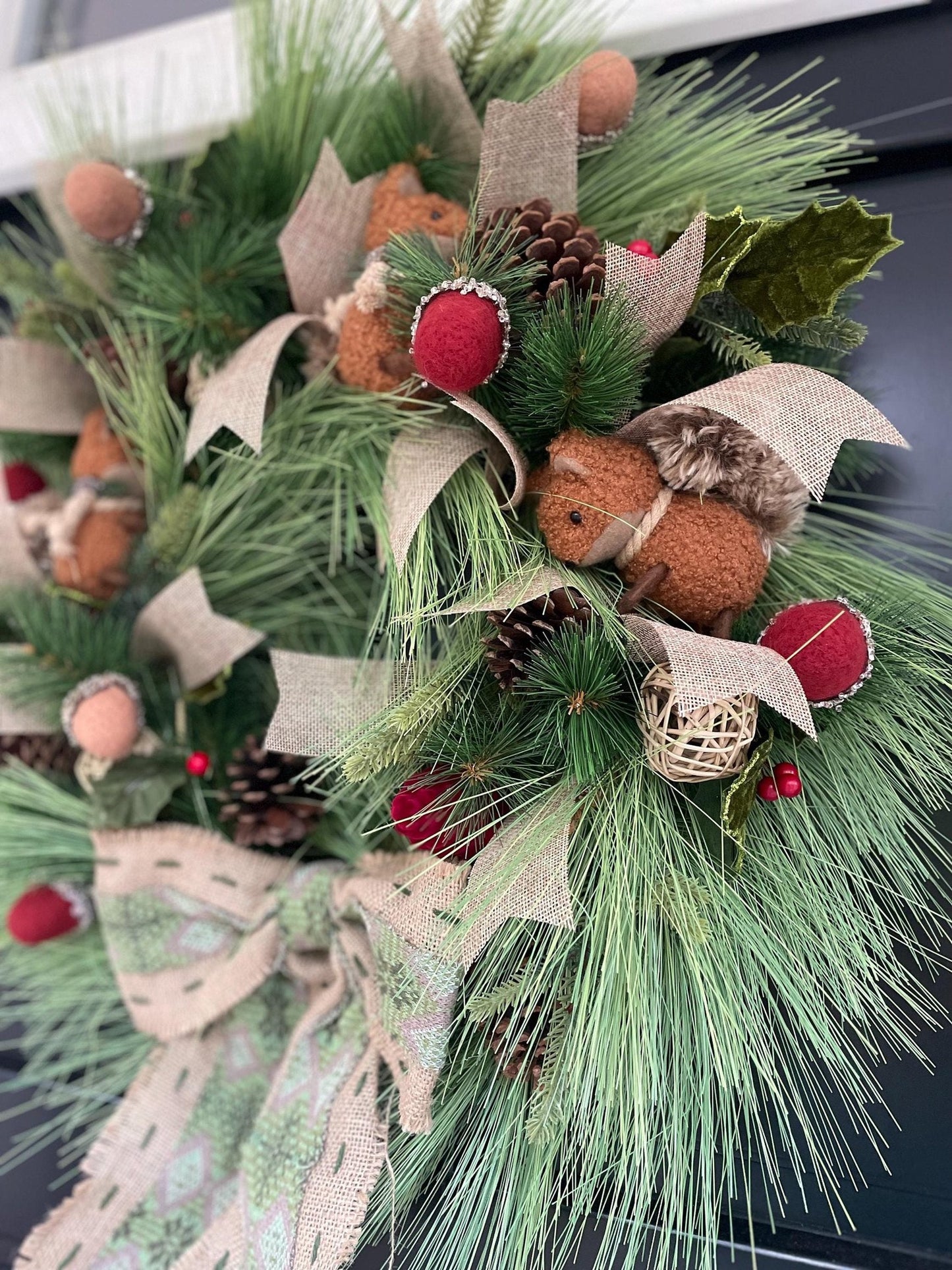 Traditional Wreath, Farmhouse Wreath, Green Wreath, Luxury Christmas Wreath, Christmas Decor, Christmas Decoration, Home Decor, Door Wreath
