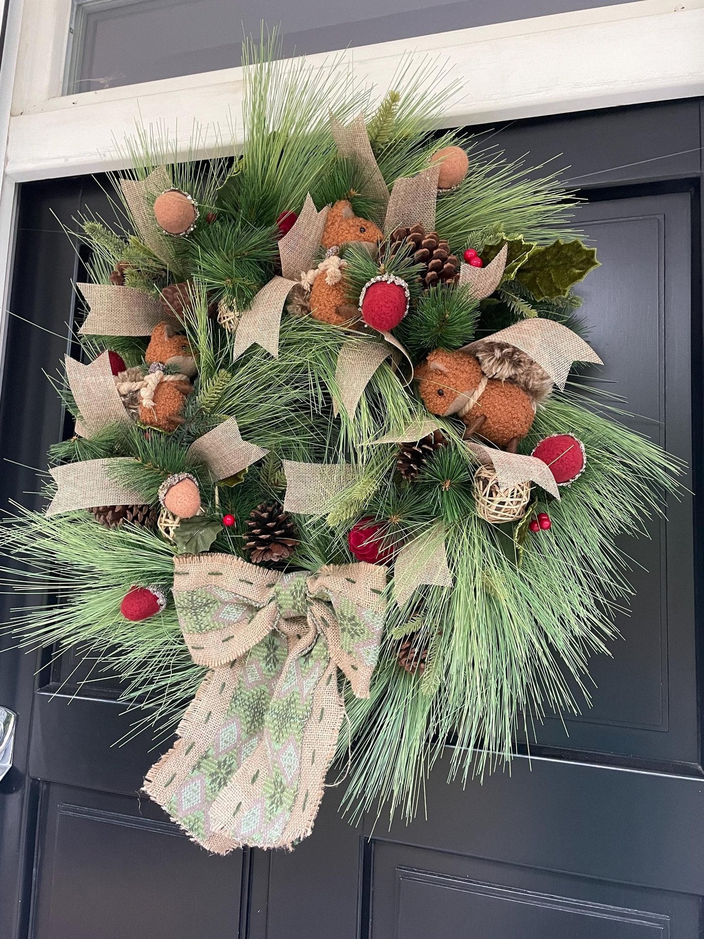 Traditional Wreath, Farmhouse Wreath, Green Wreath, Luxury Christmas Wreath, Christmas Decor, Christmas Decoration, Home Decor, Door Wreath