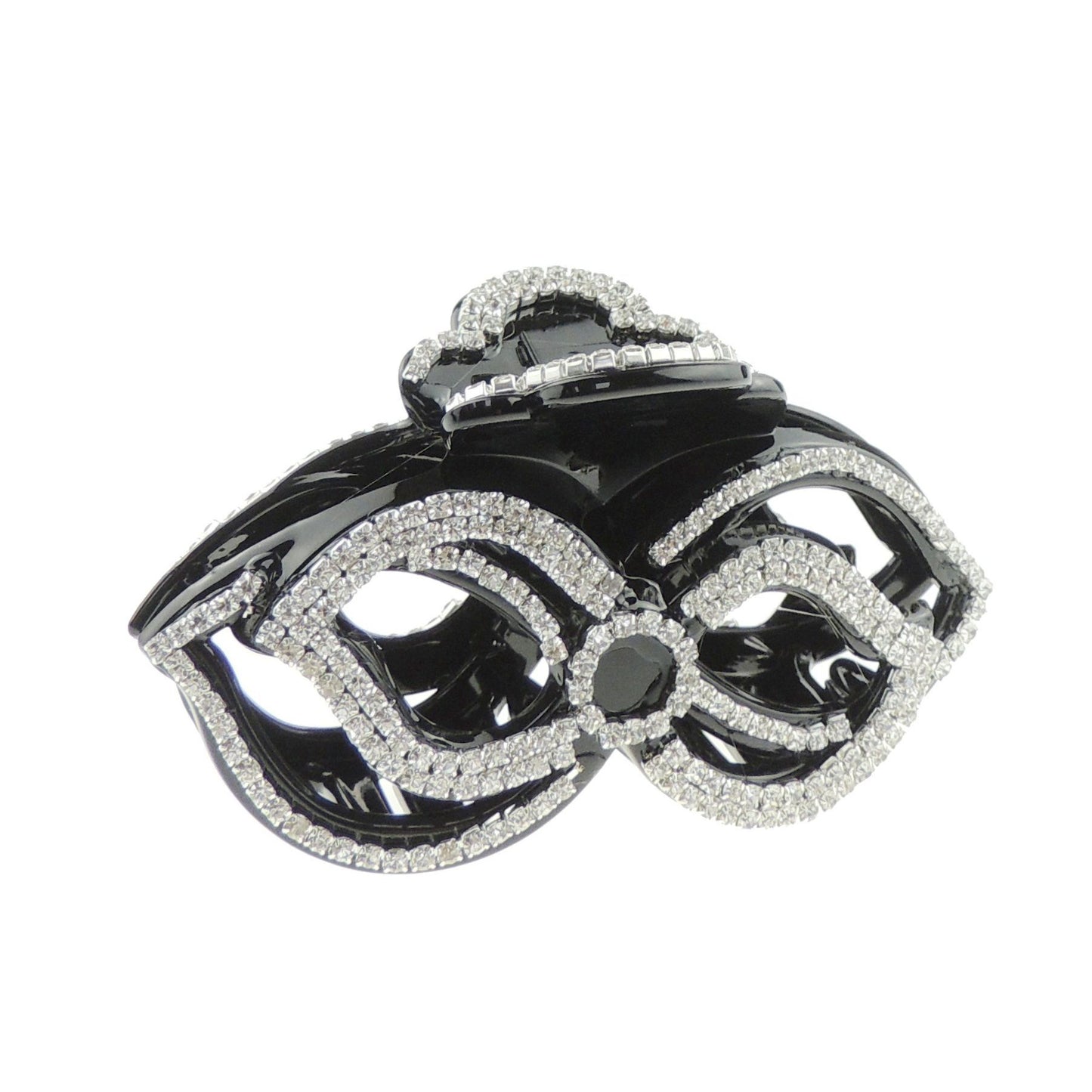Extra Sparkly Diamante Crystal Evening Ladies 9.5cm Hair Claw Clamp Bowtie
