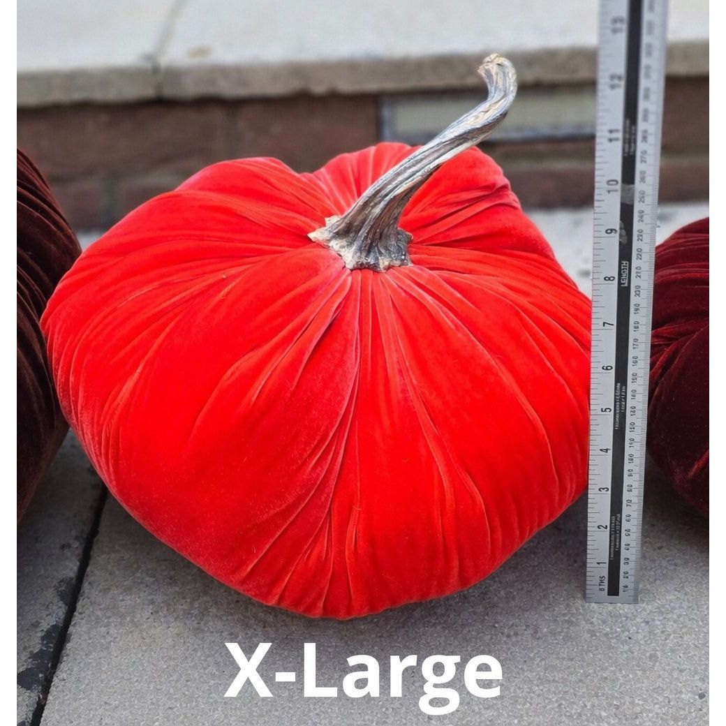 Luxury Silk Velvet Pumpkin - White | Elegant Wedding Centerpieces & Coastal Home Decor