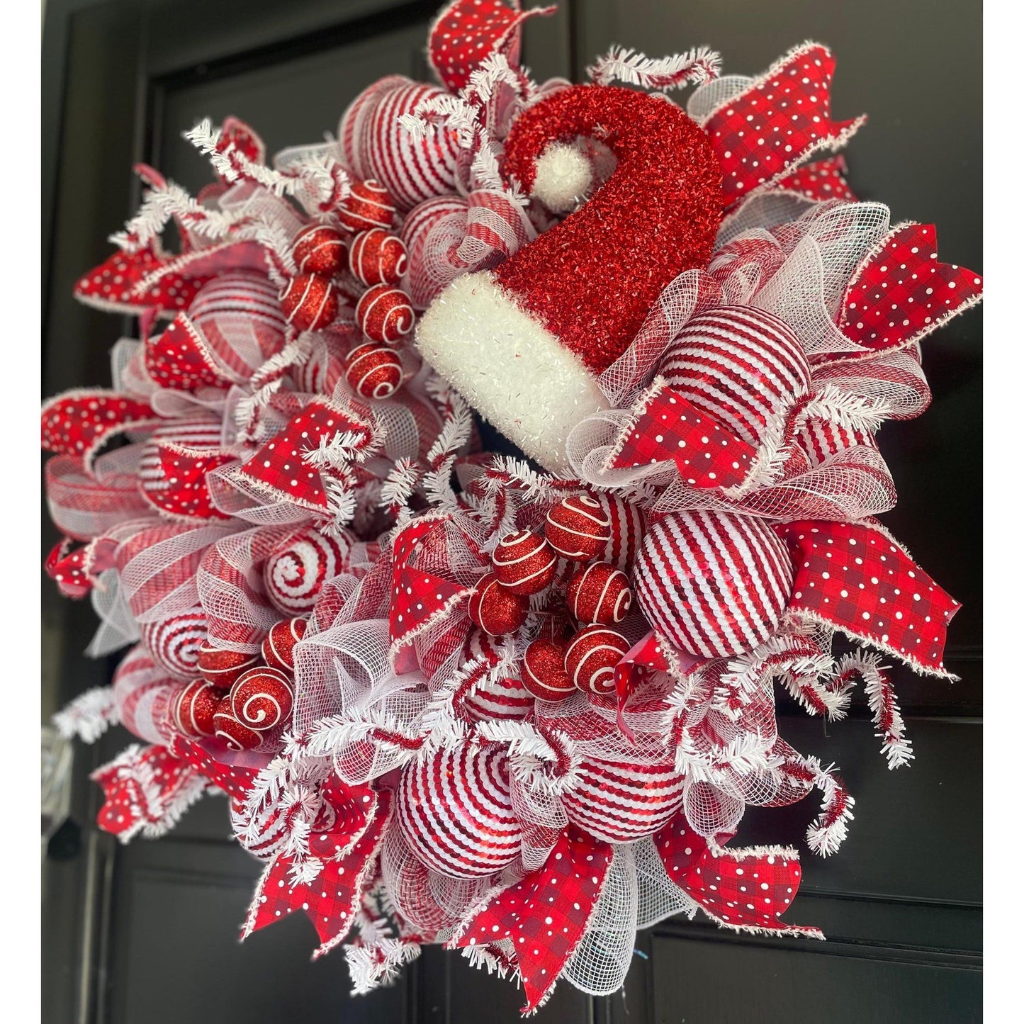 Luxury Christmas Wreath Front Door, Luxury Home Decorations, Red White Xmas, Winter Mantle Decor, Holiday wreath,Advent wreath,Holiday Swag