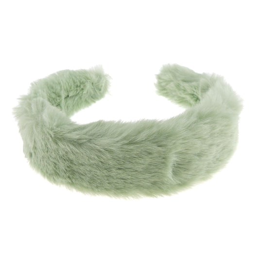 Ladies Wide Soft Faux Fur Fabric Winter Festive Headband Alice Band