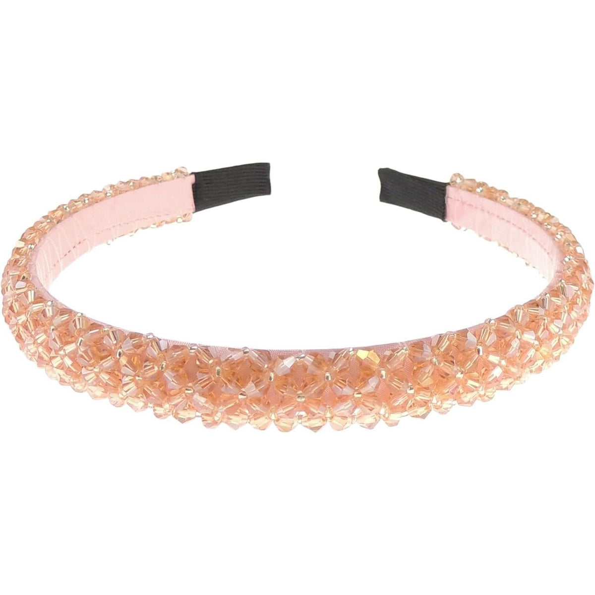 Womens Beaded Diamante Crystal Encrusted Sparkly 1.5cm Wedding Formal Occasion Bridesmaid Christmas Birthday Pageant Evening Bridal Party Formal Alice Band Headwear Hairband Headband