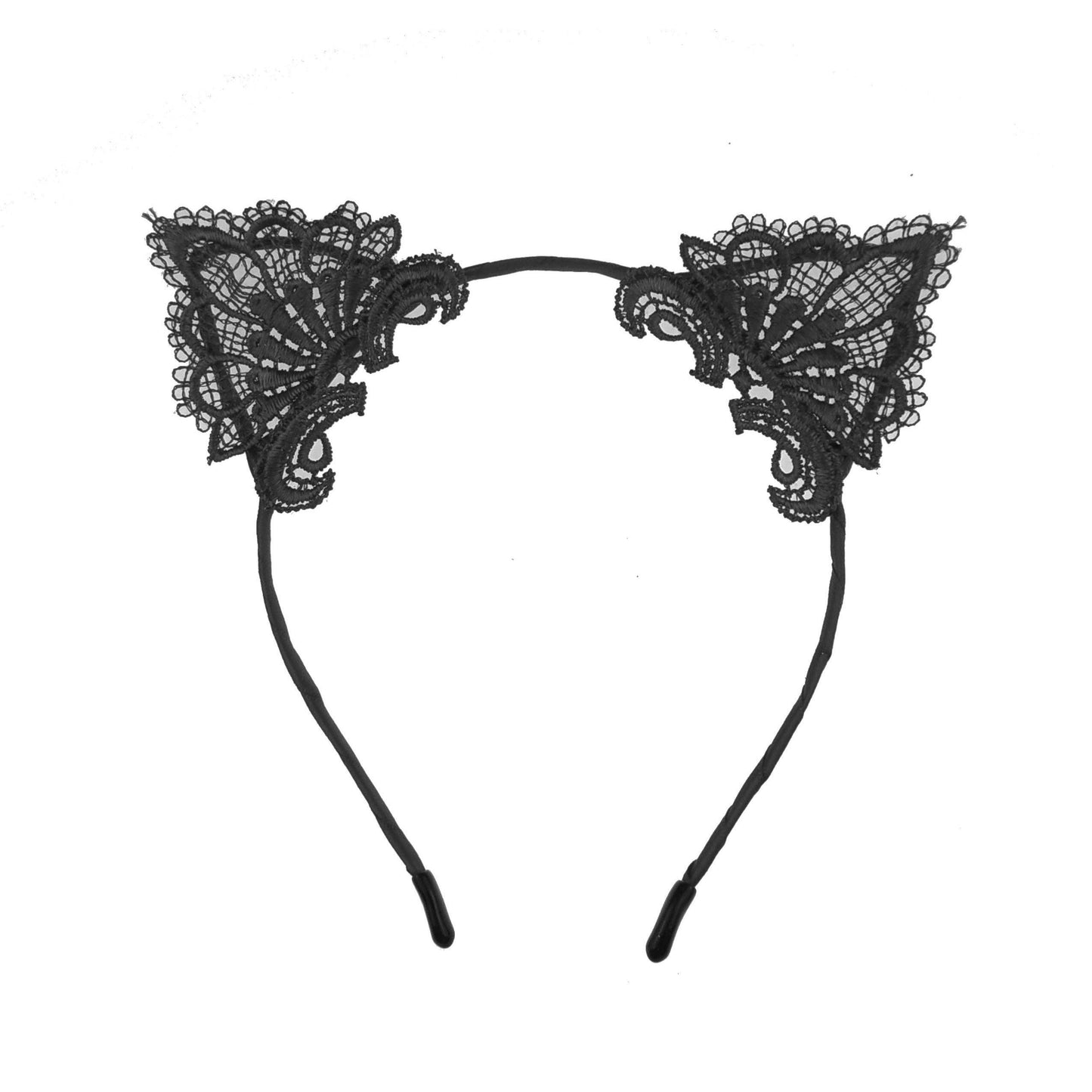 Glamour Girlz Womens Fancy Dress Up Party Role Play Cosplay Costume Christmas Hen Do Halloween Deeley Bopper Headband Hairband Hair Alice Band Fabric Lace Cat Kitten Ears Royal Blue