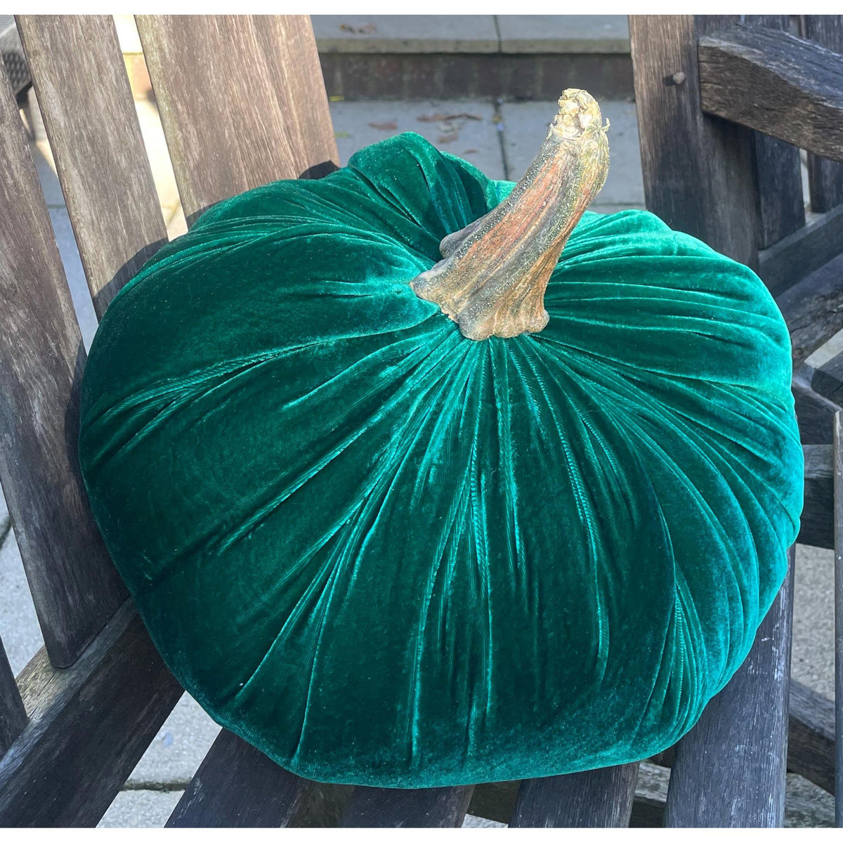 Large Silk Velvet Pumpkins, Fall Autumn Decoration,Xmas Thanksgiving Decor,Table Centerpiece, Rustic Wedding Decor,Dark Emerald Kelly Green