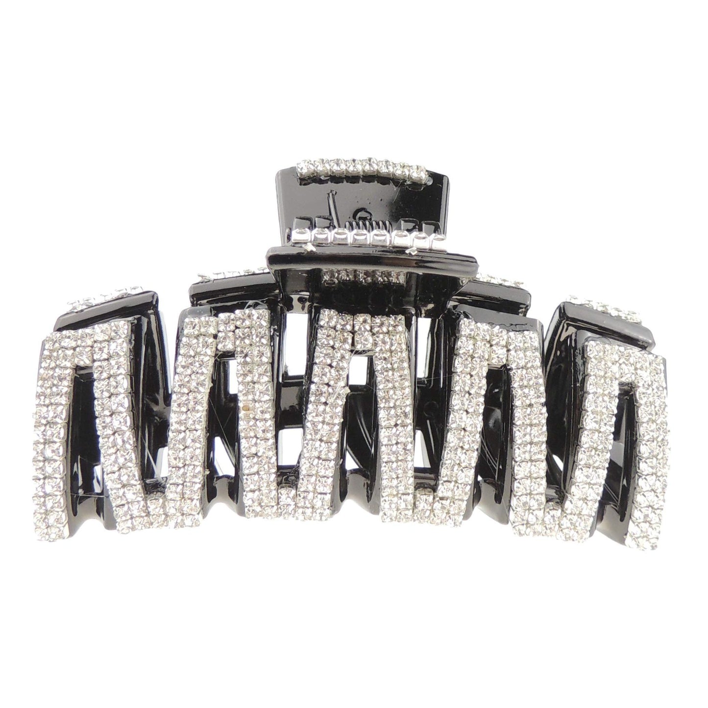 Extra Sparkly Women Girls Crystal Diamante Rhinestone Gems Wave Jaw Clip Octopus Clamp Grip Bridal Wedding Party Styling Fine Thin Hair Accessories Butterfly Claw Zig Zag Lines