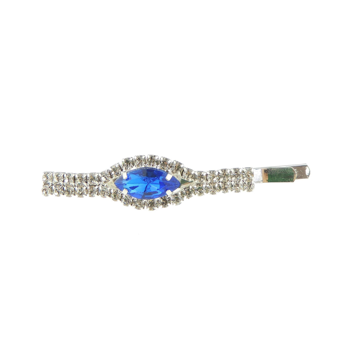 Ladies Extra Sparkly Small 5.5cm Crystal Diamante Hair Grip (Royal Blue)