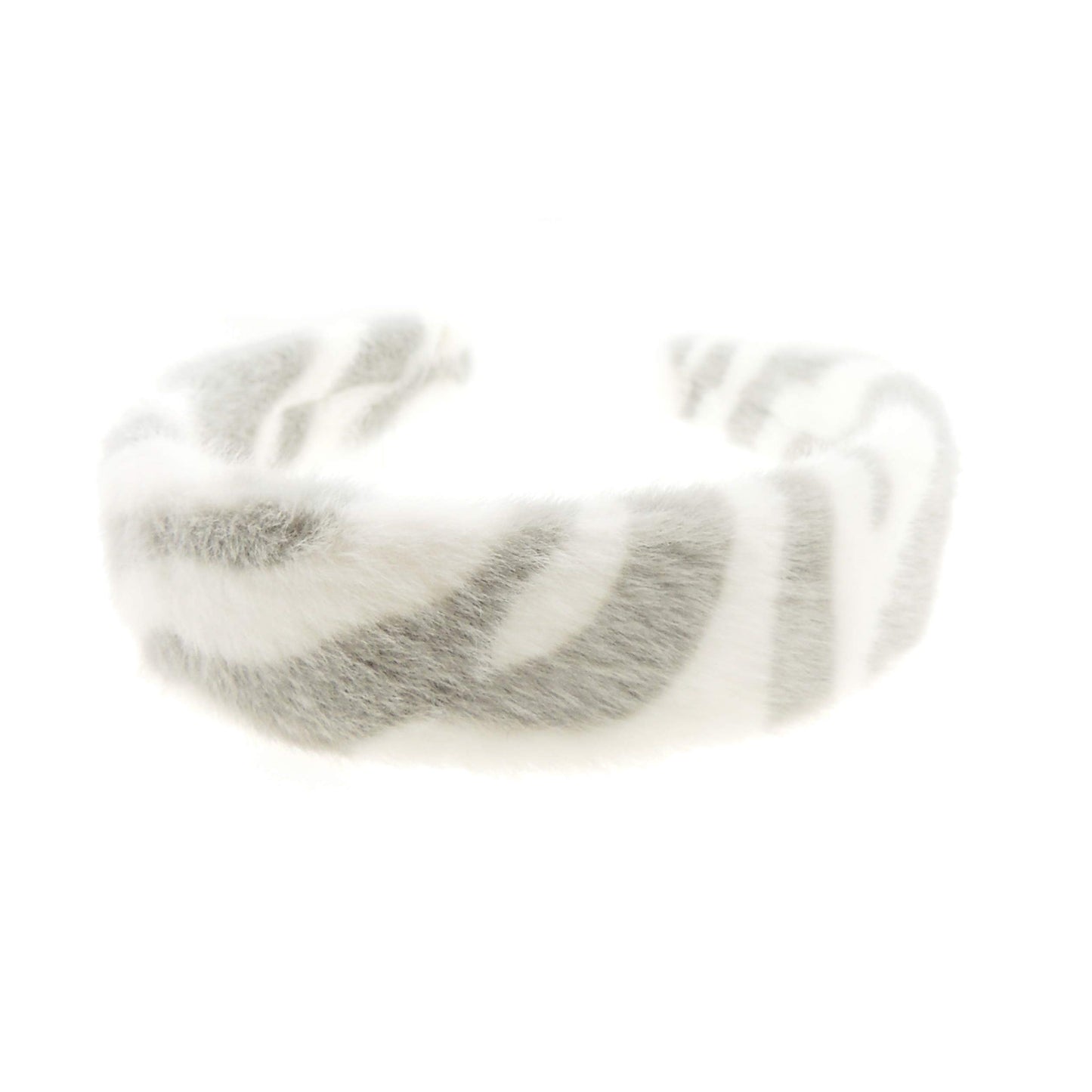 Ladies Wide Animal Zebra Tiger Print Soft Faux Fur Fabric Winter Headband Alice Band