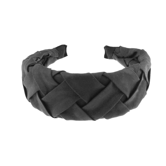 Womens Girls Suede Fabric Look Plaited Braided Block Colour Winter Work Everyday Wedding Birthday Christmas Bridal Party Headband Hair Accessories Styling Turban Retro 60s Alice Band Head Hairband