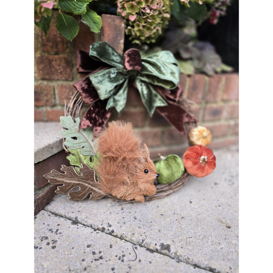 Autumn Vibes Fall Orange Harvest Front Door Wreath Rustic Wall Porch Hanger House Home Decor Decoration Thanksgiving Designer Cottage Swag
