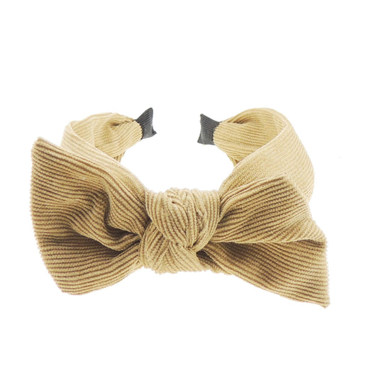 Womens Girls WideBow Knotted Winter Evening Corduroy Velvet Soft Fabric Headband Alice Band Hair Band Accessories Wedding Bridal Party Christmas Birthday