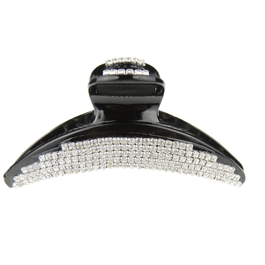 Extra Sparkly Women Girls Crystal Diamante Rhinestone Gems Wave Jaw Clip Octopus Clamp Grip Bridal Wedding Party Styling Fine Thin Hair Accessories Butterfly Claw Large Curved