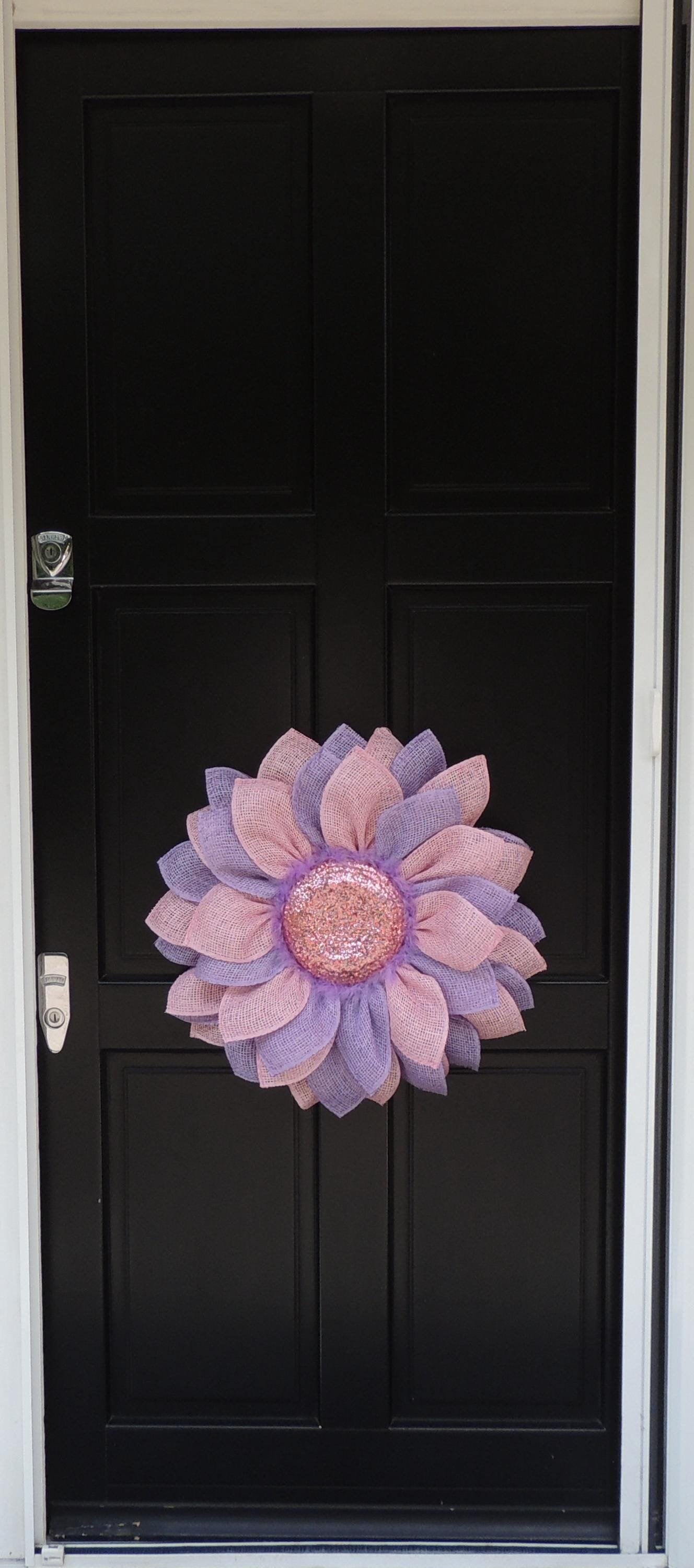Luxury Pink & Purple Sunflower Wreath | Summer to Autumn Front Door Wreath | Floral Farmhouse Decor | 60cm (24")