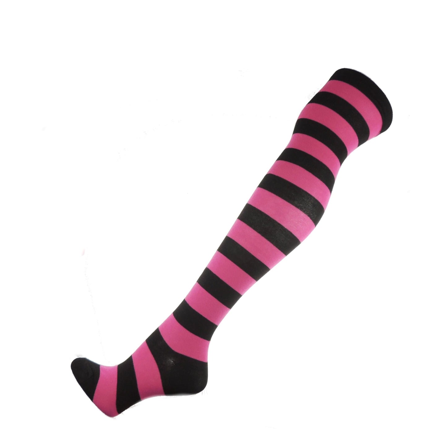 Womens Fancy Dress Party Dance School Costume Outfit Halloween Christmas Legwear Hosiery Steam Punk Over Knee Thigh Socks UK 4-7 (UK, Alpha, One Size, Regular, Regular, White Red Bobbles)