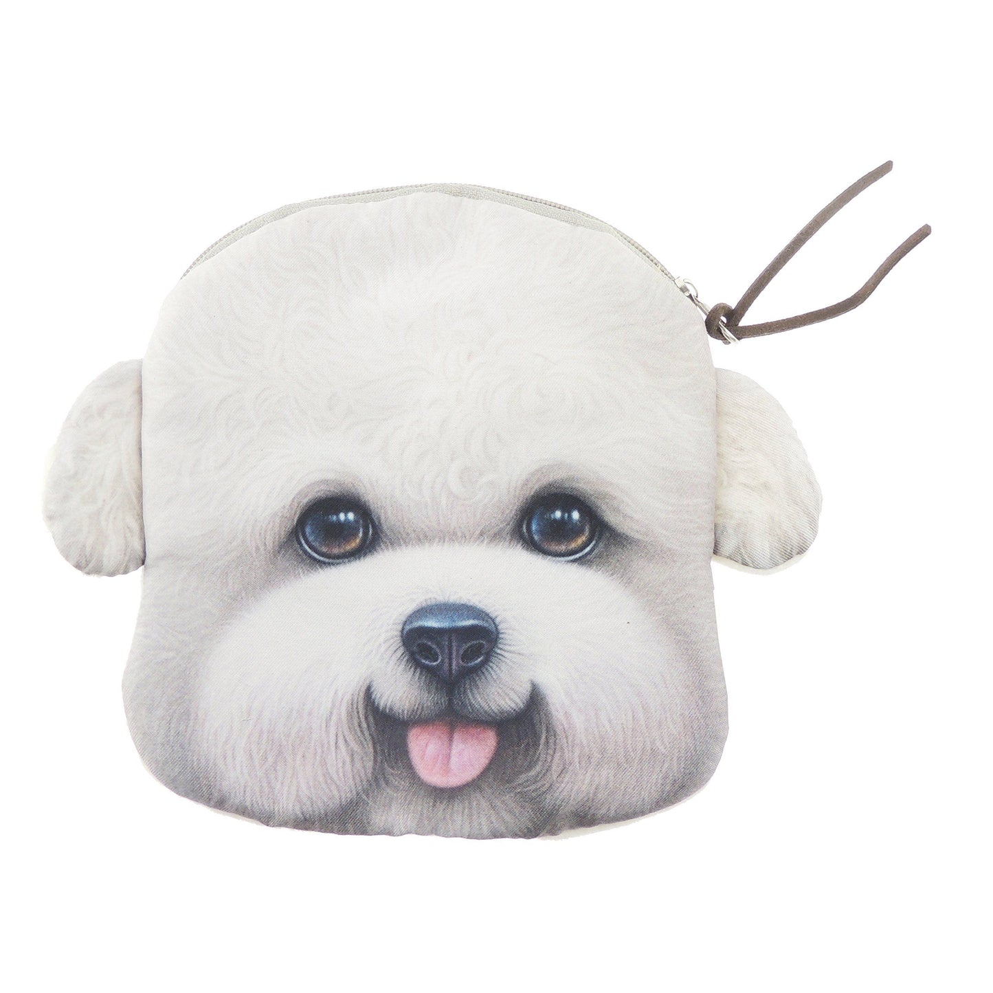 Womens Mens Girls Boys Cute Kids Teens Dog Puppy Doggy Animal Lovers Funny Christmas Birthday Gift Realistic Face Coin Change Money Makeup Zipper Holder Wallet Pouch Purse (Bulldog)