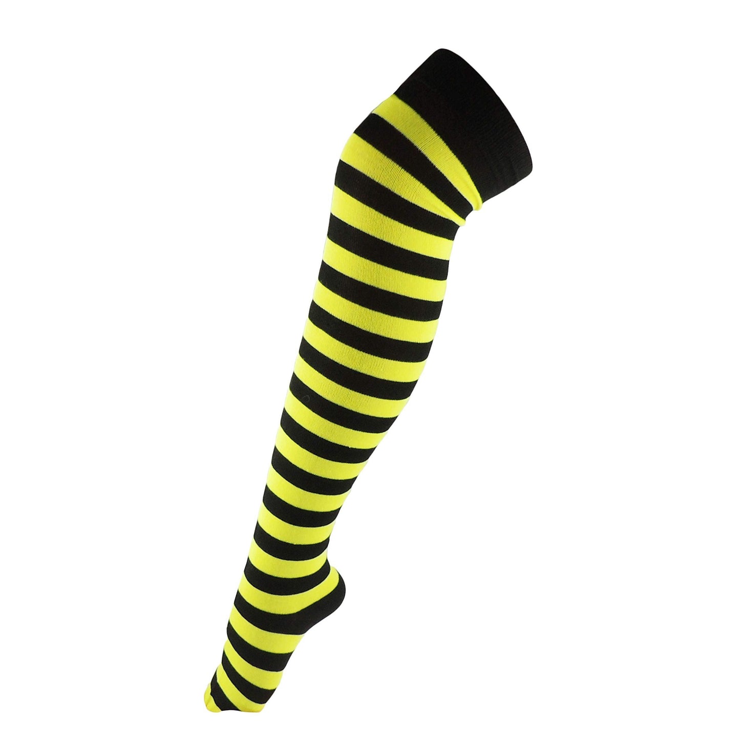 Womens Fancy Dress Party Dance School Costume Outfit Halloween Christmas Legwear Hosiery Steam Punk Over Knee Thigh Socks UK 4-7 (UK, Alpha, One Size, Regular, Regular, White Red Bobbles)