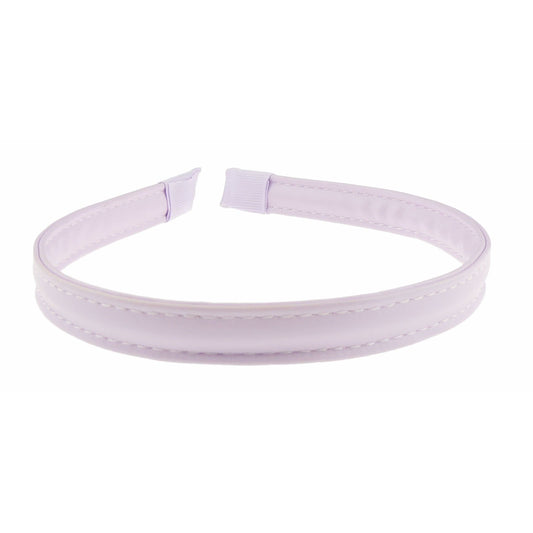 Ladies Leather Look Narrow Stitched Edge Headband Alice Band