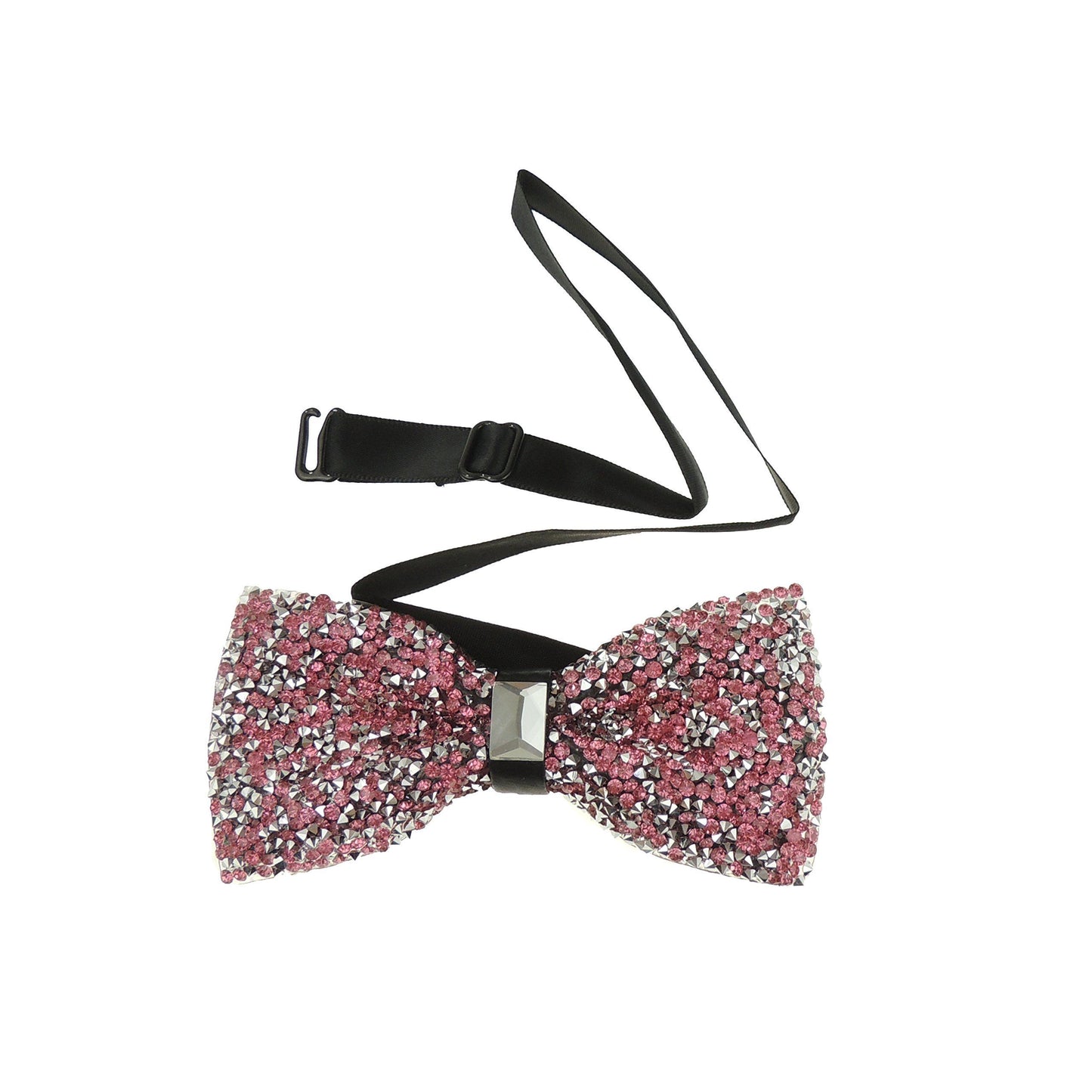 Men Diamante Beaded Encrusted Sparkly Evening Formal Wedding Black Tie Bow Tie