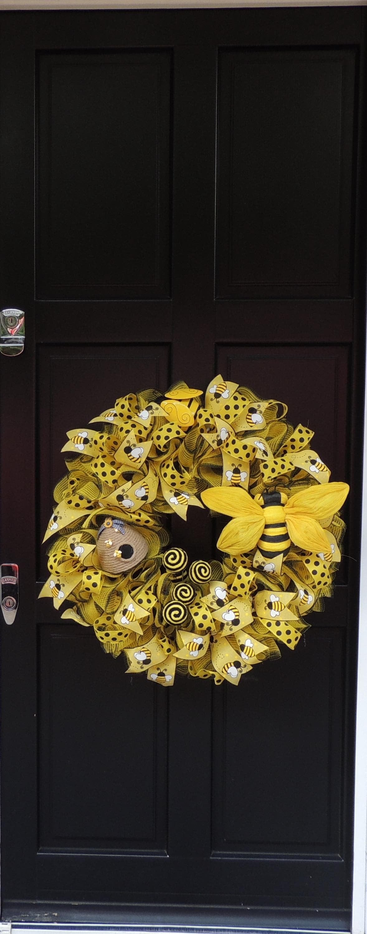 Luxury Bumblebee Wreath | Honey Bee Summer Front Door Wreath | Beehive Garden Decor | 60cm (24")