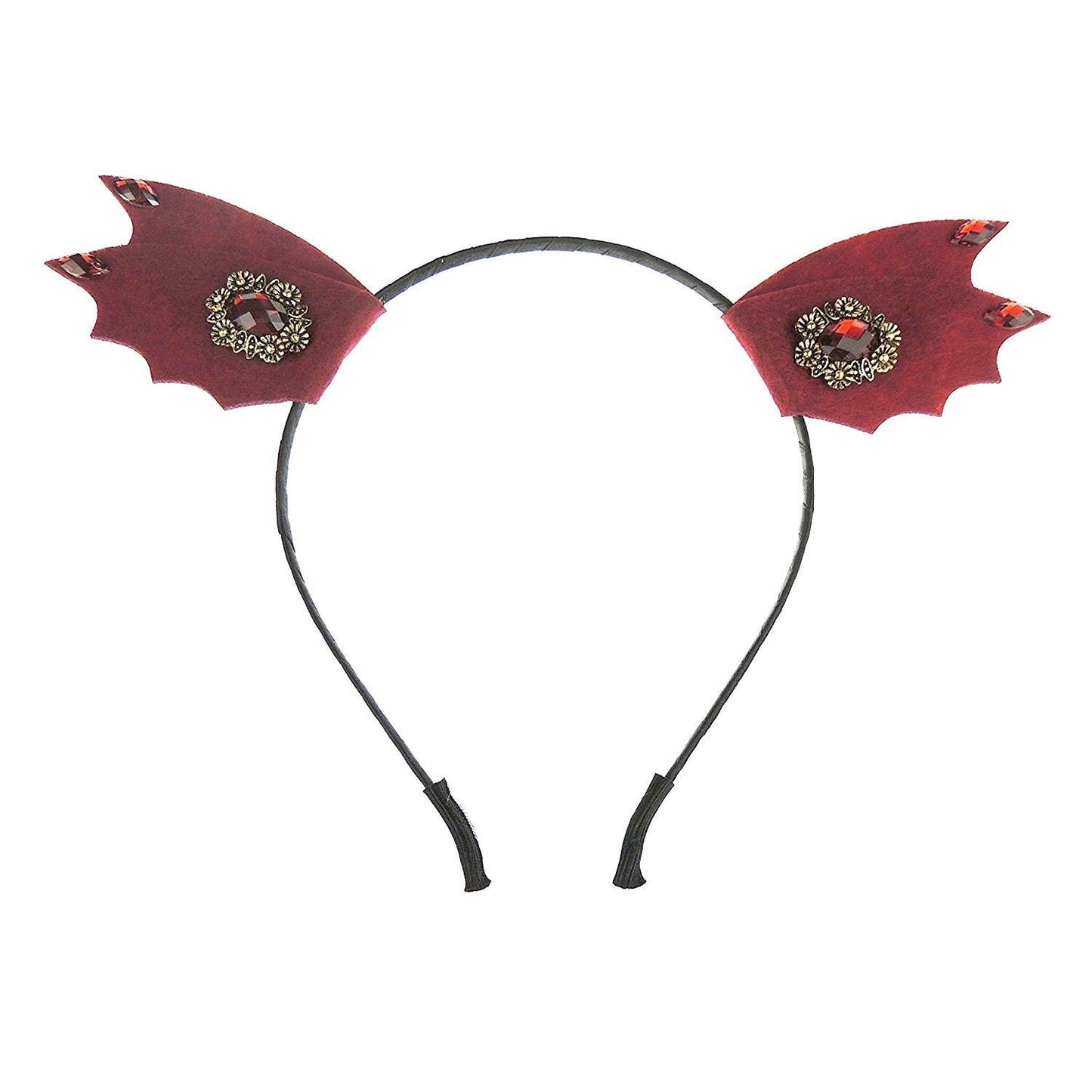 Womens Girls Mens Fancy Dress Up Party Role School Play Costume Hen Do Halloween Deely Deeley Bopper Animal Headband Hairband Hair Alice Band Goth Steampunk Black Red Diamante Devil Horns Bat Ears