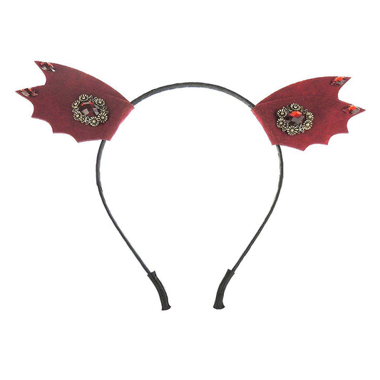 Womens Girls Mens Fancy Dress Up Party Role School Play Costume Hen Do Halloween Deely Deeley Bopper Animal Headband Hairband Hair Alice Band Goth Steampunk Black Red Diamante Devil Horns Bat Ears