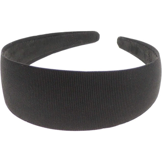 Black Ribbed Strong Fabric Boho Vintage Headband Alice Band Women Hair Accessory Hairband Christmas Birthday Wedding Guest Bridesmaid Prom Dance Holiday Pageant Prom |4 Sizes (4)