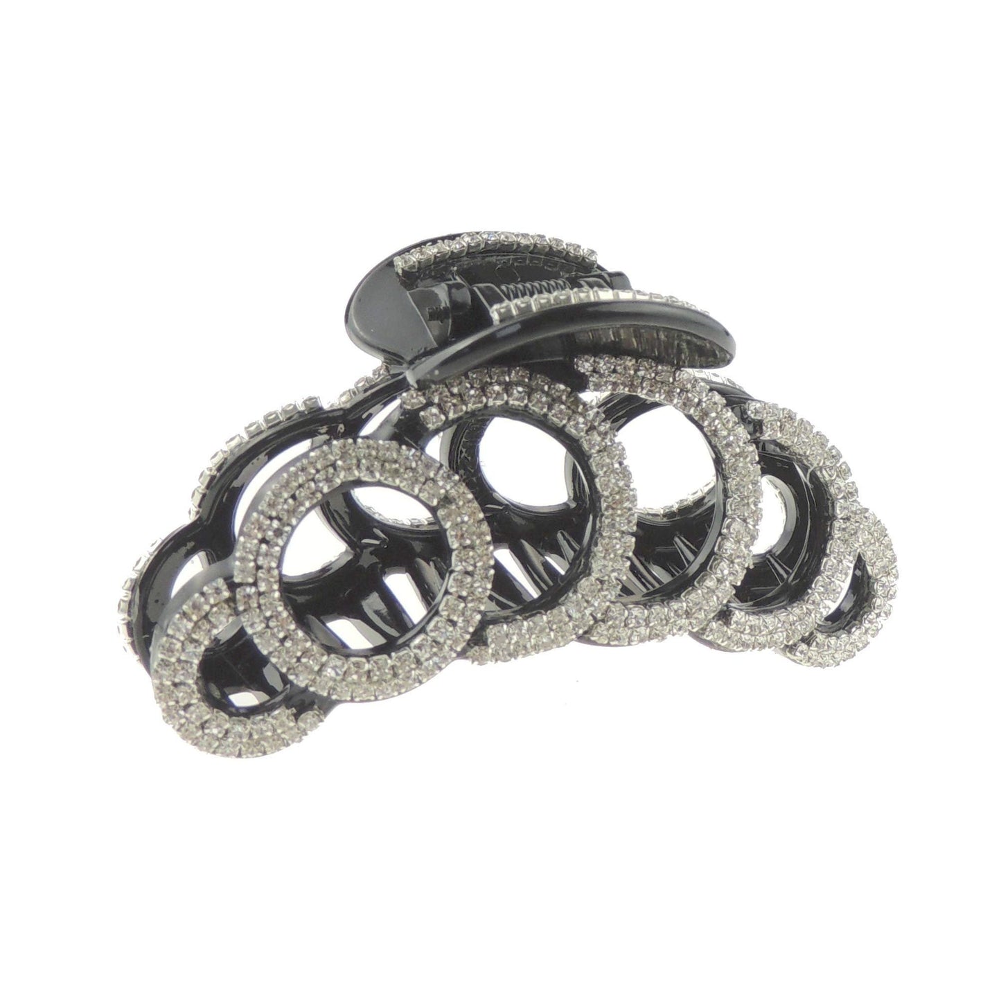 Extra Sparkly Women Girls Crystal Diamante Rhinestone Gems Wave Jaw Clip Octopus Clamp Grip Bridal Wedding Party Styling Fine Thin Hair Accessories Butterfly Claw Half Circles