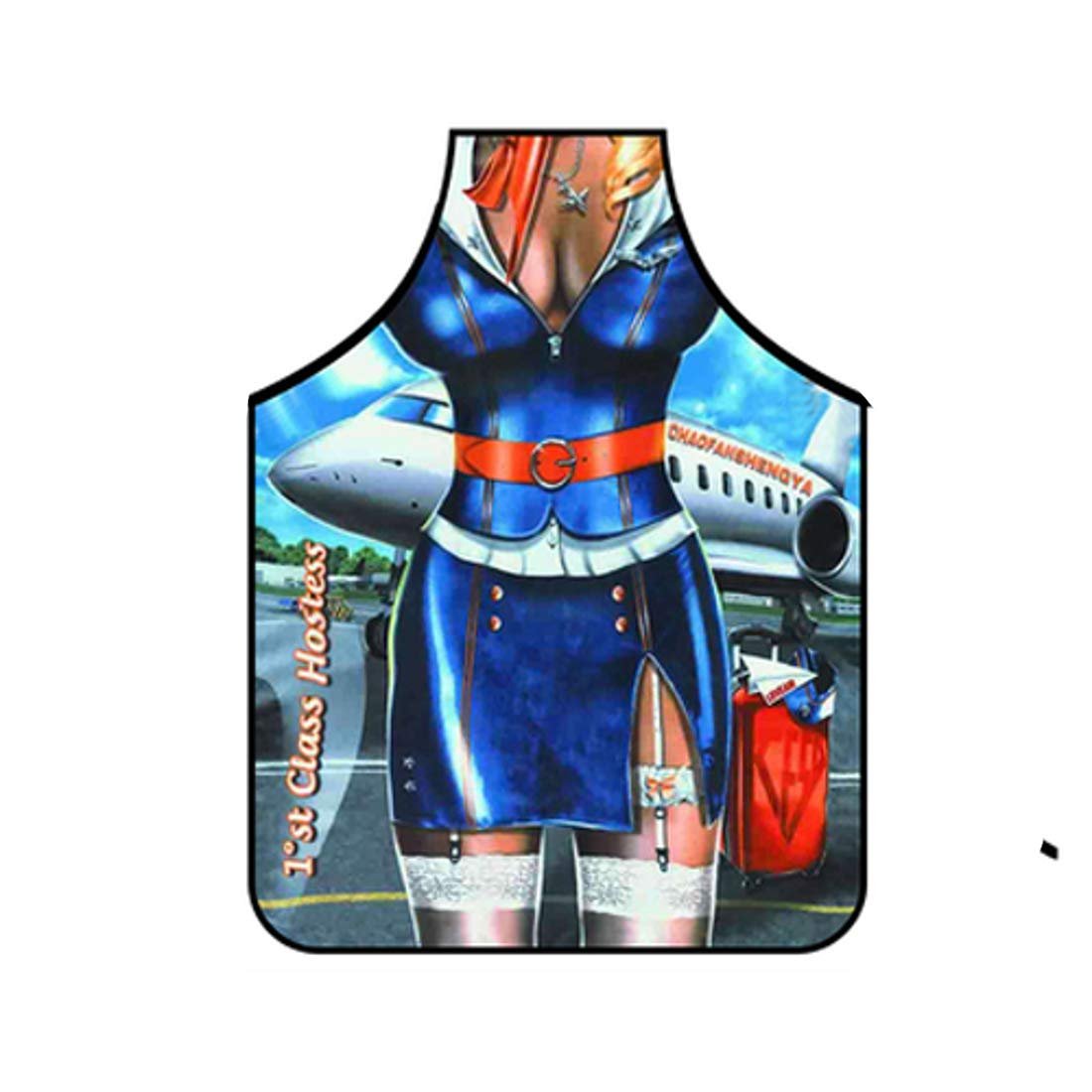 Glamour Girlz Mens Womens Chef Kitchen Cooking Baking BBQ Rude Joke Naughty Funny Novelty Present Stag Do Party Gift Pinny Pinafore Apron Birthday Christmas Sexy Air Stewardess Flight Attendant