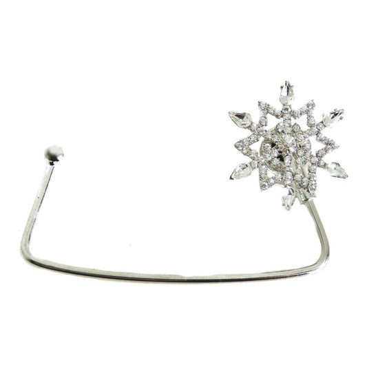 Glamour Girlz Ladies Diamante Handbag Bag Table Hanging Hook - Ladies Christmas for Her Snowflake Small