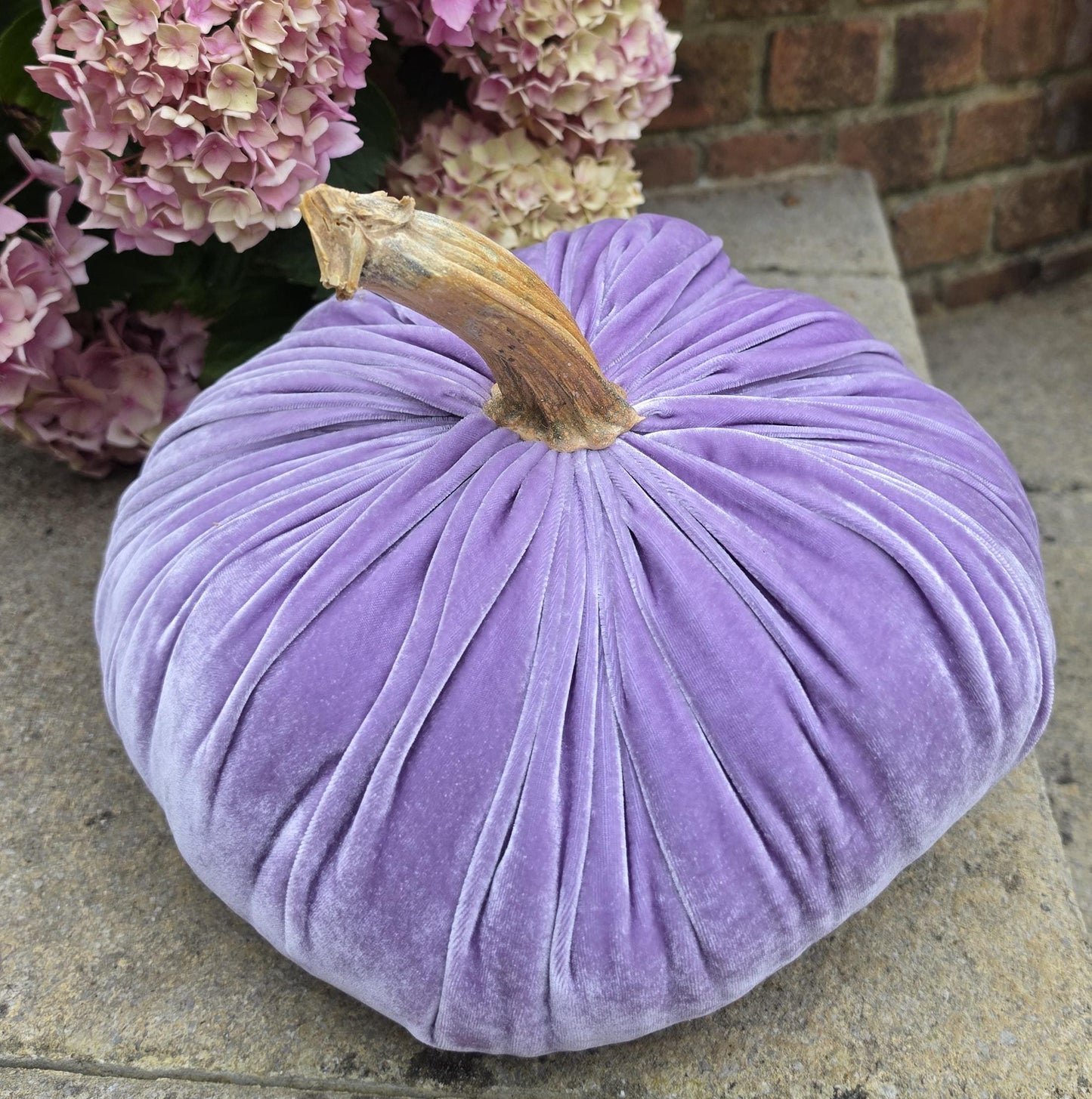 Large Lavender Lilac Light Purple Silk Velvet Pumpkin Rustic Farmhouse Wedding Thanksgiving Gift Idea Home Modern Handmade Decor Decoration