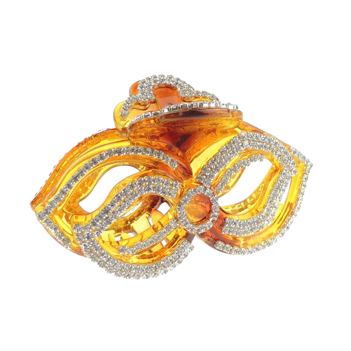 Extra Sparkly Diamante Crystal Evening Ladies 9.5cm Hair Claw Clamp Bowtie