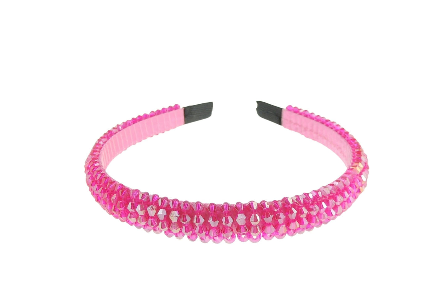 Womens Beaded Diamante Crystal Encrusted Sparkly 1.5cm Wedding Formal Occasion Bridesmaid Christmas Birthday Pageant Evening Bridal Party Formal Alice Band Headwear Hairband Headband