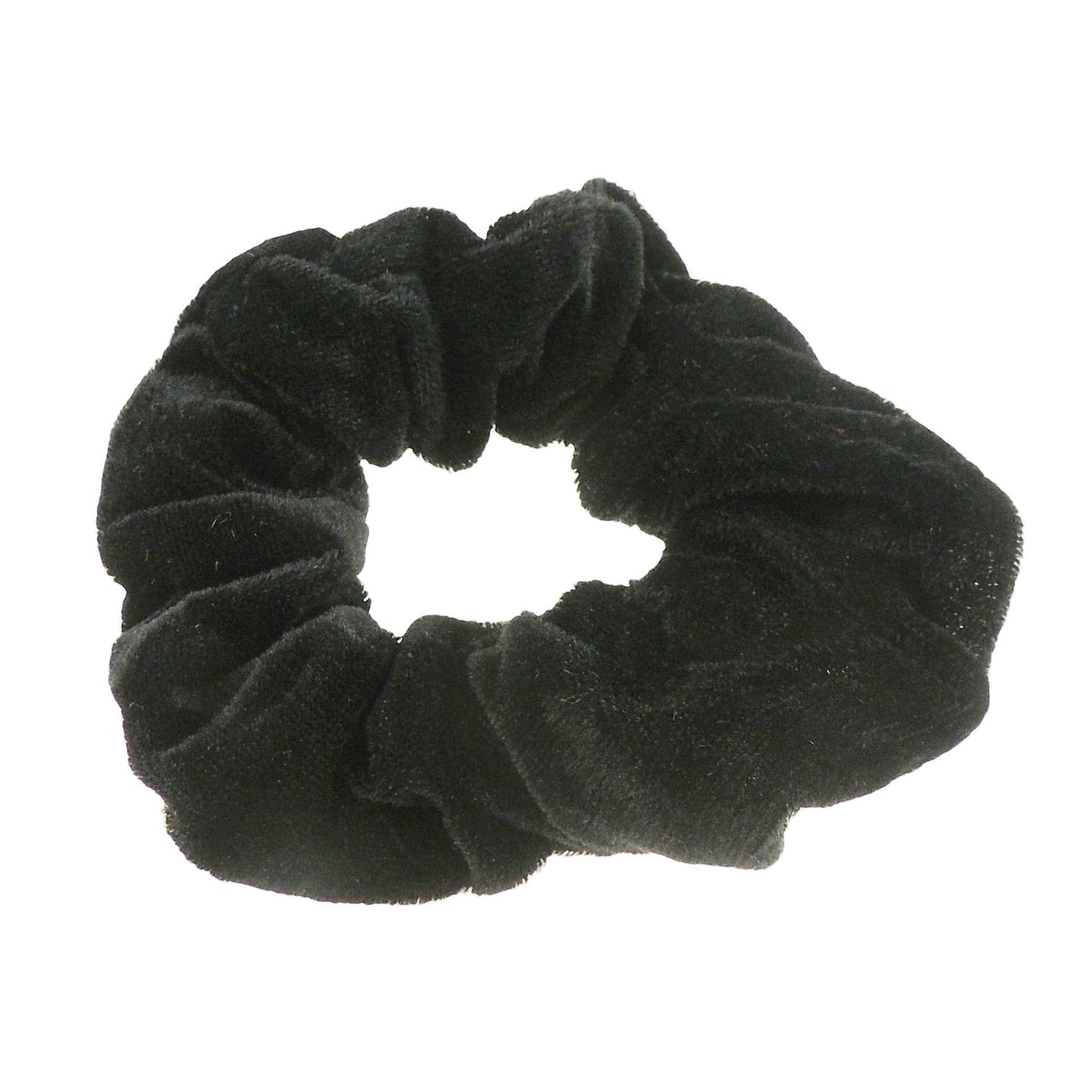 Womens Girls Velvet Plush Fabric Evening Christmas Party Bag Ponio Hair Tie Up Back Elastic Scrunchie Accessories Bobbles Ponytail Holder Rubber Band Black Scrunchie