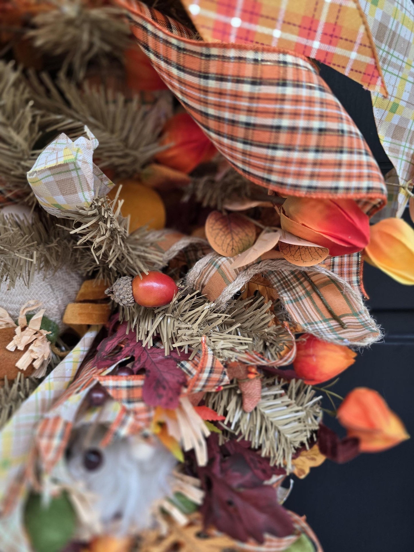 Luxury Harvest Teardrop Swag | XL Autumn Front Door Swag | Thanksgiving Decor | 95cm (37")
