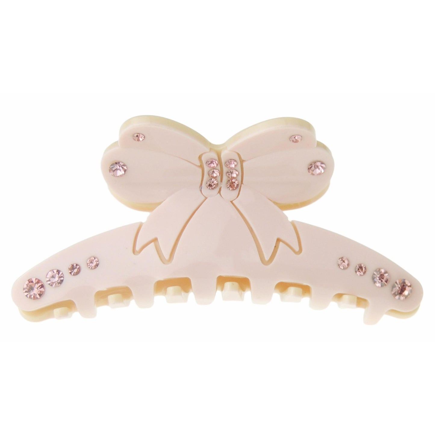 Womens Girls Crystal Rhinestone Luxury Diamante Bulldog Wave Jaw Clip Octopus Clamp Grip Bridal Wedding Party Birthday Christmas Summer Styling Short Long Hair Bow