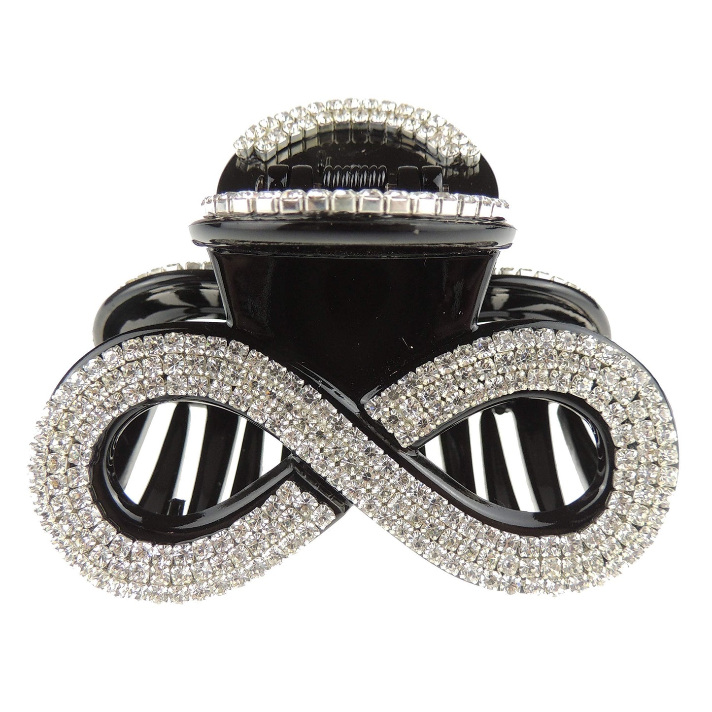 Extra Sparkly Diamante Crystal Evening Ladies 9cm Hair Claw Clamp Circle Infinity