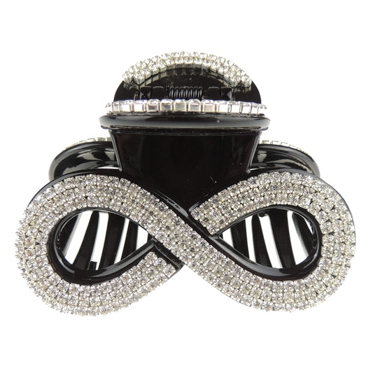 Extra Sparkly Diamante Crystal Evening Ladies 9cm Hair Claw Clamp Circle Infinity