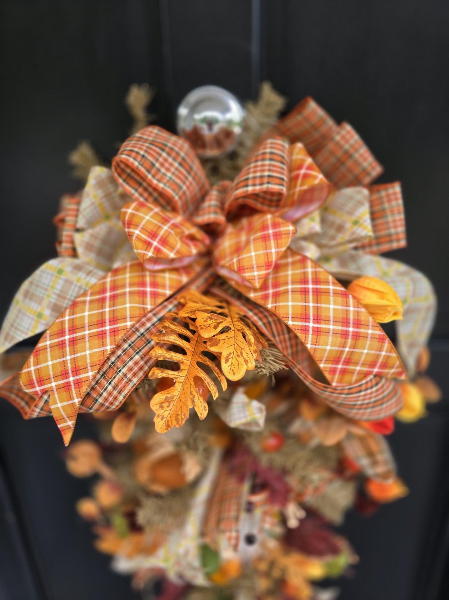 Luxury Harvest Teardrop Swag | XL Autumn Front Door Swag | Thanksgiving Decor | 95cm (37")