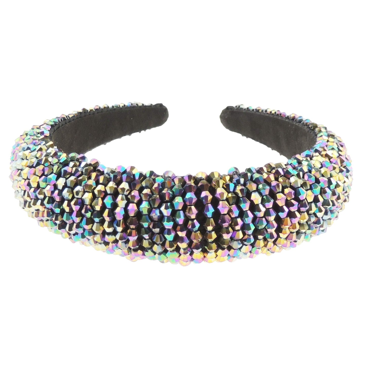 Womens Occasion Wedding Bridal Evening Embellished Crystal Beaded Jewelled Bump Formal Party Padded Sparkly Hair Headband Alice Band