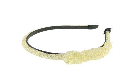 Woman Extra Sparkly Side Knot Plaited Girls Crystal Rhinestone Encrusted Narrow Christmas Party Evening Headband Alice Band Hairband