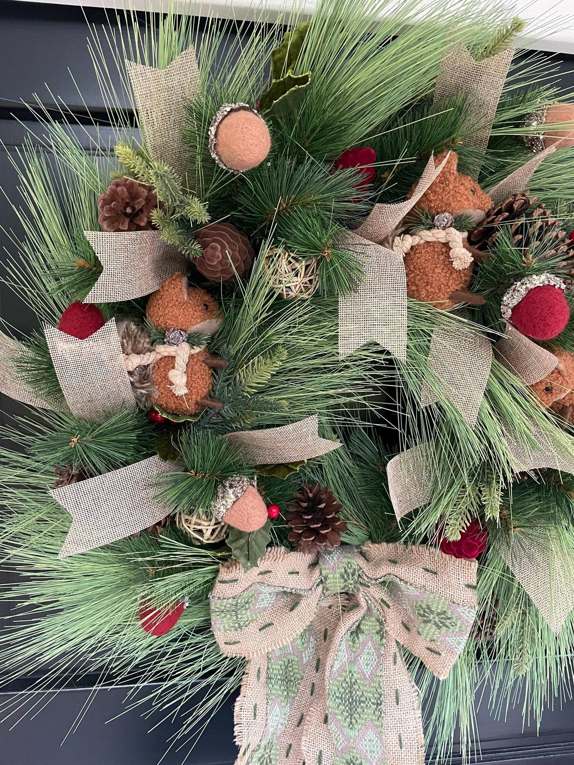 Traditional Wreath, Farmhouse Wreath, Green Wreath, Luxury Christmas Wreath, Christmas Decor, Christmas Decoration, Home Decor, Door Wreath