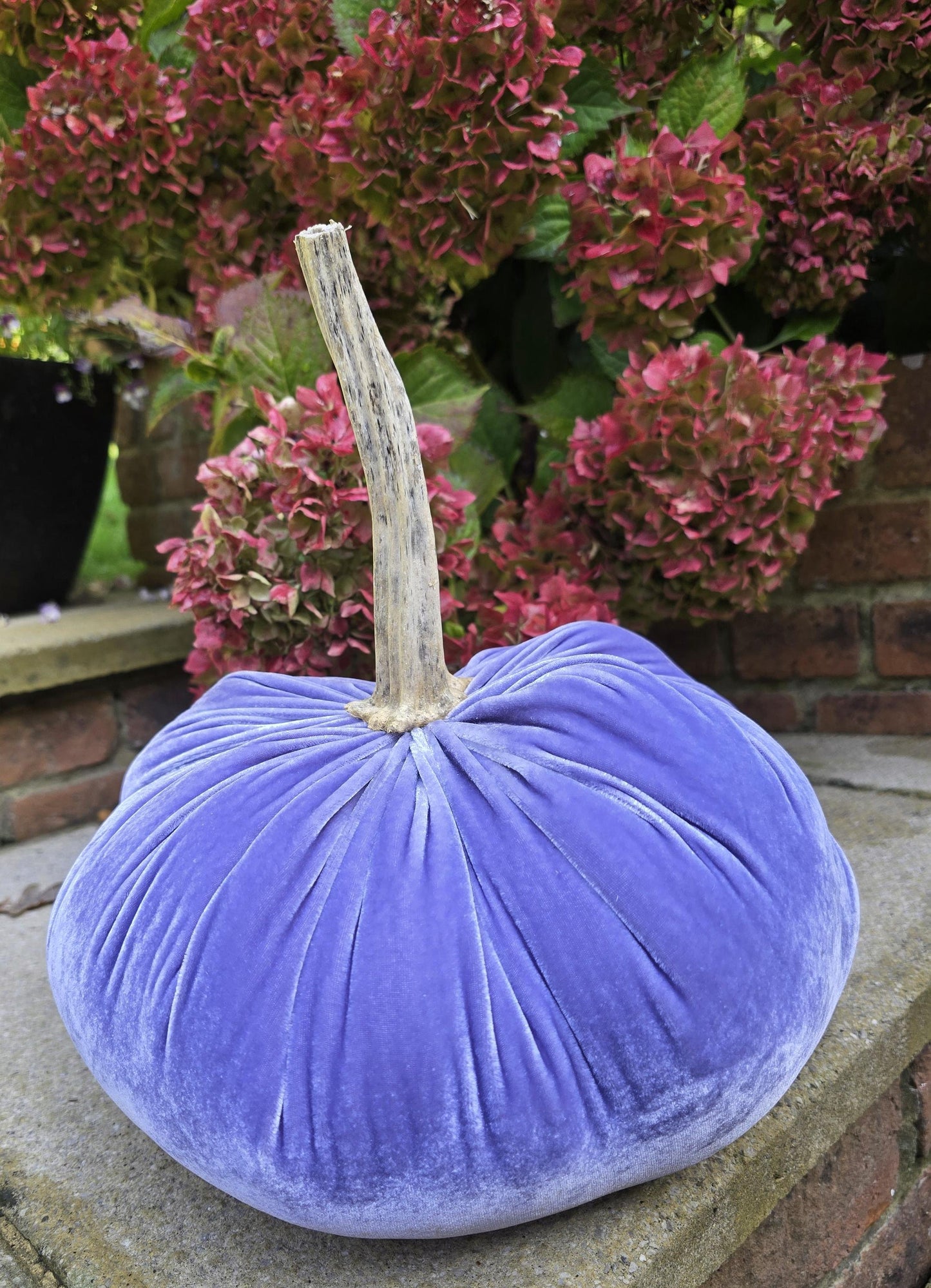 XXL Lavender Lilac Light Purple Silk Velvet Pumpkin: Luxury Fall Accent, Autumn Decor, Tablescape Centerpiece, Farmhouse Style Ornament