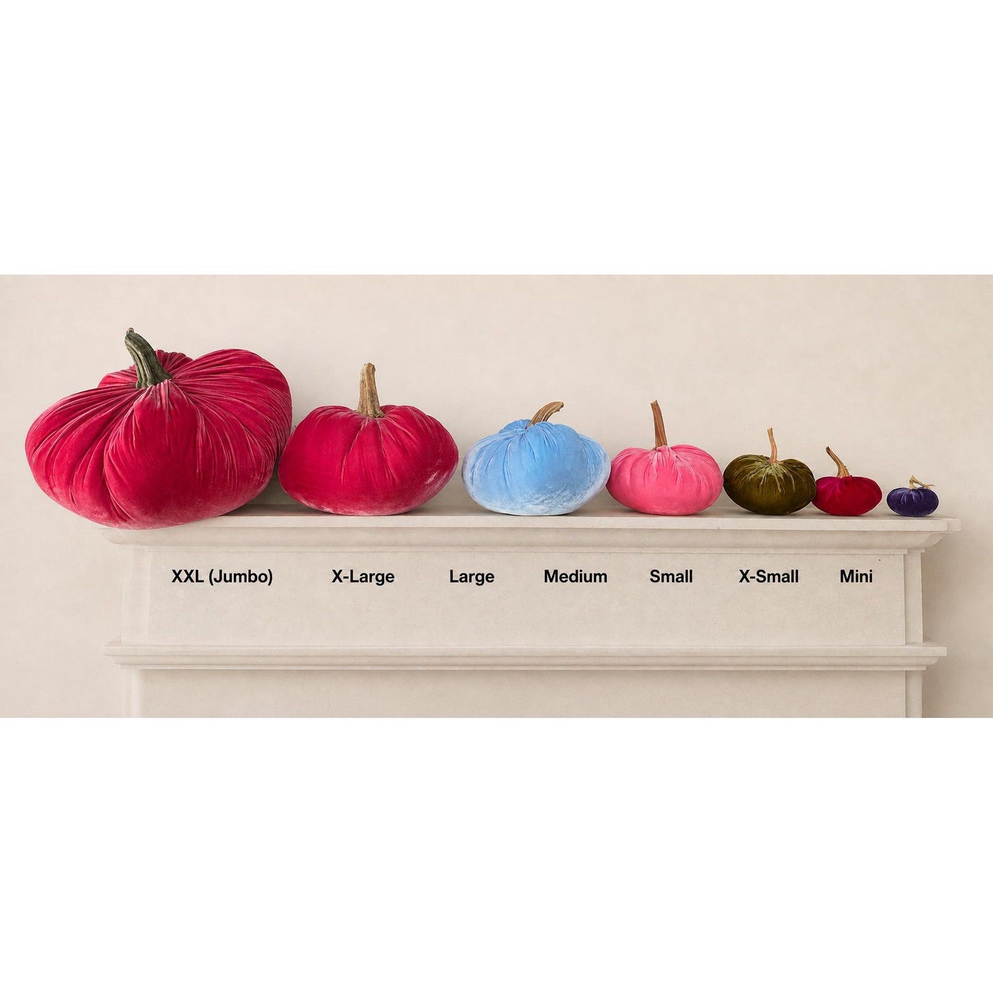 Royal Blue Luxury Silk Velvet LARGE Pumpkins Real Stem Harvest Autumn Handmade Home Decor Thanksgiving Table Decoration Centerpiece Ornament