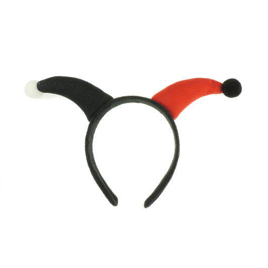 Womens Fancy Dress Up Party Role Play Plush Costume Headband Accessory Clown Jester Joker